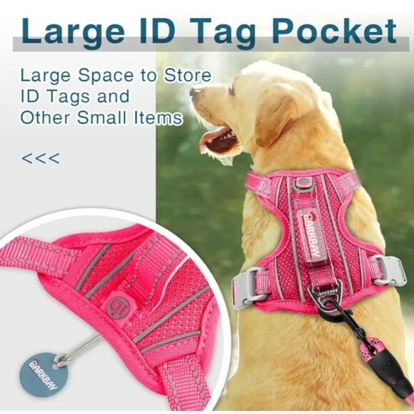 BARKBAY Dog Harness No Pull with ID Tag Pocket - Heavy Duty, Reflective, Easy Co - Picture 4 of 11